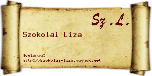Szokolai Liza névjegykártya