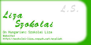 liza szokolai business card